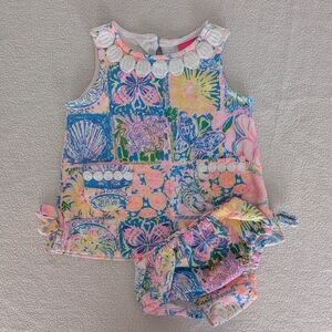 Lilly Pulitzer Pink and Blue Floral Dress